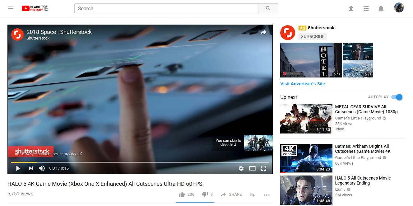 Пример за гугъл реклама във видео формат в YouTube